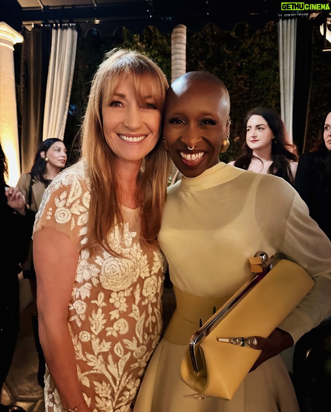 Jane Seymour - 4.9K Likes - Feeling wickedly good after last night’s Women in Film’s Oscar Nominees Celebration! 💚 @cynthiaerivo, you’re pure magic—on and off the stage. I can’t wait to see you soar this Sunday night. What’s your favorite song from Wicked? 🧹✨