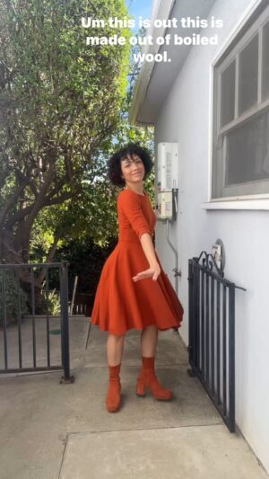 Jasika Nicole Instagram - From waaaaay back in the beginning of my sewing days! The insides look crazy compared to my makes now, but holy hell the dress fits like a dream. Speaking of holy hell- this is the only thing in my entire wardrobe I’ve ever seen with moth holes in, and I would love to mend but i want it to be invisible. I do love visible   intentional mending I just wouldn’t love it on this dress, as I think it would detract from its sweet simplicity. But I got no more of this fabric! I might try and selvage some small pieces from the seam allowances inside and see if I can manage to make them less noticeable…