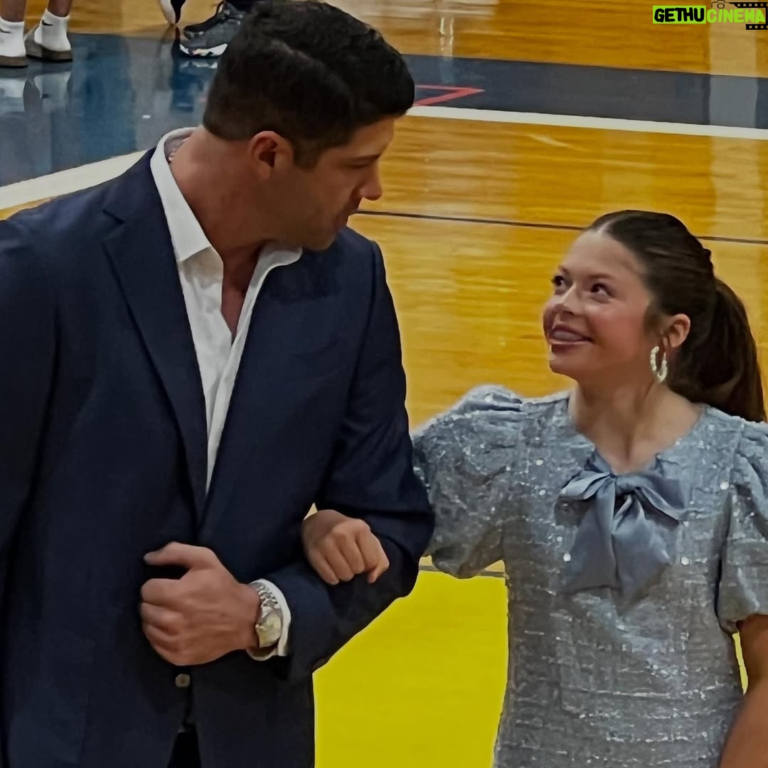 Jennie Finch - 16.3K Likes - P was honored to represent her 6th grade class on Court. She was over the moon excited to walk with Casey, it was the sweetest! 🥰 She had a quick 4 min change from her basketball uni to her dress & heels. She’s a gamer! We couldn’t be more thankful for our village for their love & support always. 💙🤍 P wanted to play this song on the way to the game… May she always hold Psalm 23 in her heart. 🙏🏽