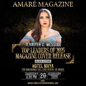 Jennifer Messina Instagram - Join us Thursday February 20th
Celebrating our Top Leaders of 2025 Covers

@raydiaz @glambypamelab @jennifercmessina @nursemel.np @themariareyess@flawlesstorres
@soy.elizabethbauty@foreverherspageant

All Black Attire
8pm

@hotelmaya
#amarémagazine

Styled by @dave.ochoa