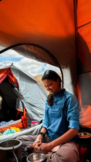 Jhanvi Bhatt Instagram - We all need a Break ❤️✨🏔️

[Trekkers, Trekking, Trek, Camp, Camping, Camping Night, Outdoor ]