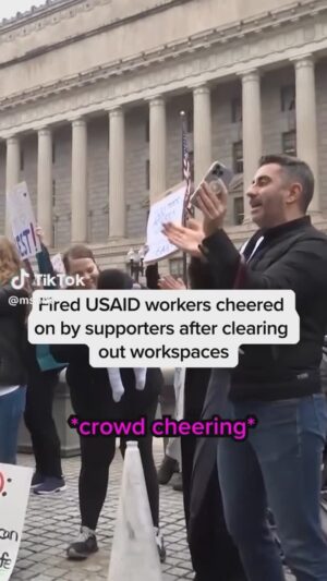 Joy Reid Instagram - The firing of #usaid workers… especially the way it was done by #doge is unconscionable. Glad that folks showed up to give them their flowers. America is not better off without them.
Story from @nbcnews