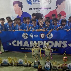 Kanchi Kaul Instagram - Blue, victorious, unforgettable—the best Sunday ever! ✨🏆💙 

SFL 2025 U9 Champions - Mumbai! ⚽️🔥

20 matches. 18 clubs. 150 of the city’s finest young footballers. But this tournament was never just about numbers—it was about the passion, the grit, the camaraderie, and the unbreakable spirit that these boys carried onto the field every single game. 💪💫

For three months, they trained, played, and gave it their all—through scorching sun, exhaustion, and the kind of hunger that doesn’t matter—— because all you want is to keep playing. When the love for the game overcomes everything else. When every sprint, every goal, every moment is shared with teammates who feel like family.

And we, on the sidelines—cheering till our voices disappeared, holding our breath through every shot, living every second of their journey with them—felt the same rush, the same  energy, the same electric joy. What a massively Super Sunday it was! 🌟💛 

 

This was Ivarr’s first major tournament, and to see him not just play, but grow, push his limits, and finally clinch that trophy—I can’t ever put into words what that felt like. The adrenaline, the pride, the tears of joy—it was ridiculously magical. 🥹💖

I couldn’t be more grateful to have witnessed it all. Counting my  blessings profusely, holding on to these memories for many lives 🌈🎈👌, and celebrating and cherishing every moment to the fullest. 🙏✨

#GratefulHeart #SFL2025Champions  #UnforgettableSunday #IvarrsBigWin #FootballFever #PureMagic #WhatATeam #JoyBeyondWords #Gadgetfreechildhood #TheadventuresofAI #Adrenalinerush #Soccermom #Ivarr 💙⚽️