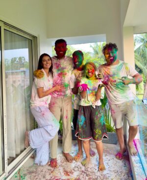 Kasturi Chhetri Instagram - Wishing you a vibrant and colorful Happy Holi filled with love and happiness💚💛❤️💙🩷