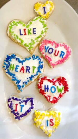 Kate Miner Instagram - Happy Valentines Day! Kate made some @thisisminer lyric cookies cause there’s a new MINER song out today - send it to someone you love! ❤️🎶🍪