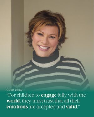 Kate Silverton Instagram - “Our emotions serve as essential guides in life.” - Kate Silverton. 

For children to engage fully with the world—rather than withdraw or feel they must do battle with it—they must trust that all their emotions are accepted and valid. Core emotions like anger, sadness, surprise, and joy are fundamental to the human experience. They enable us to experience life’s inevitable highs and lows without being overwhelmed. 

Teaching emotional regulation takes time and patience, but it’s one of the most valuable tools we can offer our children. In fostering emotional literacy, we give them a gift for life. 

Visit our website to read Kate’s guest essay in full! You can find a link in bios.