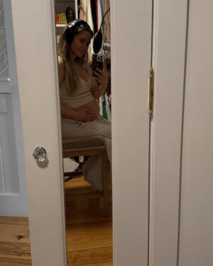 Katrina Scott Instagram - Carmen turned 2 months old today… and I’m pretty sure her first words will be KSL 🥹 The second and last slide are the first pics I took with her in my belly at 6 weeks 🤍 

I still can’t believe this wild ride. If you had told me we’d be building a fitness studio and launching an app while chasing after our two daughters— all while pregnant and bringing home a newborn— I would have thought I was dreaming. ☁️ From our positive pregnancy test to anxiously waiting for her heartbeat, her first kicks at the studio and creating the app, she’s been a guiding light for our family. 

Sometimes life’s biggest surprises end up being the biggest blessings. I am just so thankful for family, our daughters, to be teaching in the studio, Brian, and all of you 🙏🏼 

Happy 2 months baby Carmen ♾️