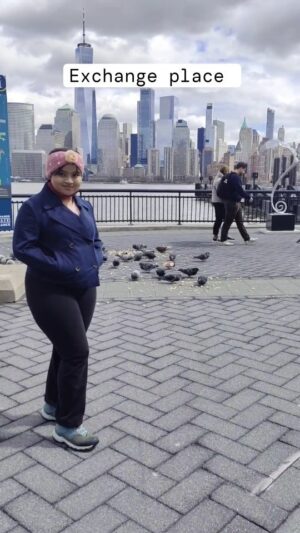 Kavya Ramani Instagram - USA #exchangeplace #usa #newyork #skyline #hudsonriver #theunitedstatesofamerica #enjoyinglife💯 #thankyouuniverse ❤️