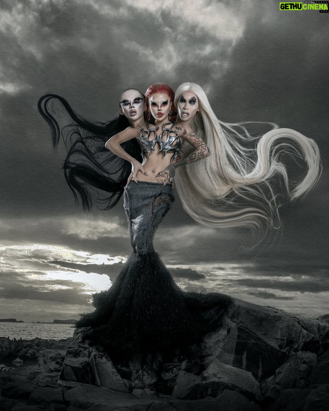 Kerri Colby - 47.9K Likes - Feel the beat under your feet the floor’s on ❤️🔥🔥❤️🔥
@vampirechinese @kerricolby & @m1ssjadeso wearing stunning pieces by @hausofpuglielli in honor of the Anti-Valentine’s Day 🖤🩸🌟 Seven days of Anti-Valentines Day starts now; Slap Day, Kick Day, Perfume Day, Flirt Day, Confession Day, Missing Day, and Breakup Day 😈
#Horrorification:
Creative Direction: @vampirechinese
Makeup for the three of us: @vampirechinese
Photography: @dmvrtinez.jpg
Photo Manipulation: @ricardow.cn
Looks: @hausofpuglielli
Accessories: @alexislerma7 @thearchshow
#TranssexualDomination