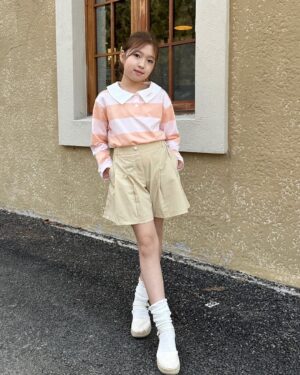 Kim Yu-ha Instagram - #협찬 @nepakids.official 
캐쥬얼하면서 세련된 꾸안꾸 봄나들이룩🧡💛 

🏷️ 캔디 큐롯 세트 / PALE PEACH / 130
#네파키즈#nepakids#초등학생코디
#키즈브랜드#키즈패션#키즈룩