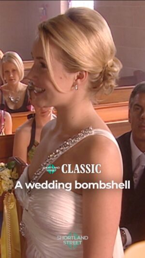 Kimberley Crossman Instagram - #OnThisWeek in #ShortlandStreet history, Kieran and Sophie’s wedding was rocked by this big revelation 💍🚔