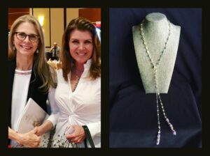 Kimberlin Brown Instagram - Pictured above is my friend, actress Kimberlin Brown, wearing one of my European Crystal lariat necklaces with actress Lindsay Wagner.
@renaemadoredesigns @kimberlin_brown