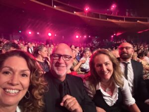 Kitty Flanagan Instagram - Such good times at the AACTAS with all my favourite people.
 
Now allow me to give a proper thank you to the whole fabulous Fisk village - to every one of our core cast, guest cast, production team and of course our stellar crew. On a small budget and a tight schedule like ours, it takes more than hard work, it takes enthusiasm, passion, fabulous ideas chipped in from all departments, and attention to every little detail. That’s how we managed to make an award-winning show! Thank you all for your efforts and for all the laughs along the way. I feel so hashtag blessed to have worked with you and I love youse all. 🤎🫶🤎🫶 #fisktv #aactas