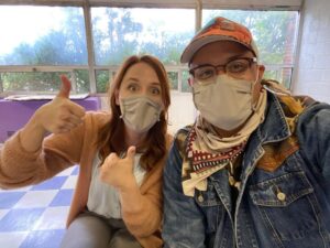 Laura Spencer Instagram - Sterlin Harjo directed me in my very first role on screen in his film Barking Water when I was still living in Oklahoma. It’s still one of my most treasured acting experiences. He’s been working his ass off for years making projects that give Indigenous artists a platform and tell stories that put Indigenous lives at the center and promote better and stronger representation. Today I got to be back in Oklahoma shooting a scene in @sterlinharjo’s PILOT that he created with @taikawaititi for FX. It’s crazy typing that. He is making Oklahoma so proud and continuing to give local artists massive opportunities. Cheers Sterlin and thank you so much for everything. ❤️