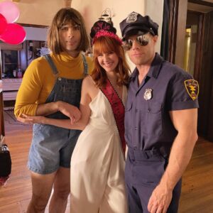 Laura Spencer Instagram - 💥Matt & Dan Season 2 is officially available to binge in its entirety on YouTube!! If you’re into zombies, hot strippers (re: officer @mwilkas in this photo), cookie girls, or v disturbing characters like this one @manboynice plays pictured gently caressing my forearm...GO GET YOURSELF SOME FREE LAUGHS FOLKS! 💥 (photo from the set of Stripper Trainee)