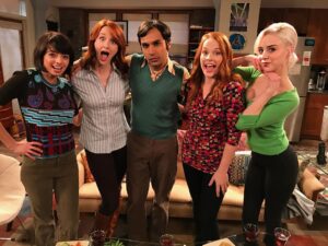 Laura Spencer Instagram - Thanks to @entertainmentweekly, the word is out and I can share this photo! Get ready for some fun on Feb 2nd 👯😍👯 #bigbangtheory #tbbt #raj #emily #lucy #claire #emilysweeney