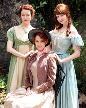 Laura Spencer Instagram - Playing Jane Austen surrounded by my Bennet Sisters. Only @shipwreckedcomedy could provide such a fun reunion. Happy Poe Party Finale Day! #poeparty #lizziebennetdiaries #thelbd 📷 by @higgaroni