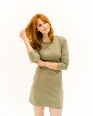 Laura Spencer Instagram - This year @dressember has 8 new dresses in their collection made by women working at @elegantees. Elegentees provides a dignified working environment paying employees 2-3 times the minimum wage in order for overcomers of human trafficking to help stabilize a new, independent life for themselves. I was asked to design one of the dresses, which was such an honor! Check out more of the designs on the Dressember website and learn about their fundraiser in December as well as their partnership with Elegentees. I’ll be taking over the Dressember instagram next week with ways to style “The Laura” dress and sharing about the design (and life) inspirations. 
The Laura is available in sizes XS-XL in olive green, black, and grey stripes. 15% off pre-orders before October 1st! #dressember #itsbiggerthanadress 📷 by @photography.mcfarlane