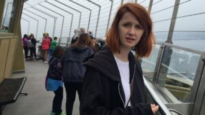 Laura Spencer Instagram - Jazz music BLARING atop the Seattle Space Needle creates the perfect opportunity to make my parents laugh 🎶