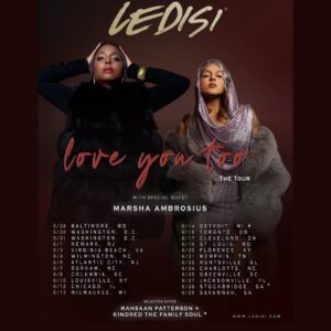 Ledisi Instagram - Planning this tour. I wanna hear from you. Let me know below what you want to hear from my music catalog. We’re looking 👀. Definitely performing New Music from my next project “The Crown”  Coming Spring 2025. Thanks for supporting the two new singles “Love You Too” and “BLKWMN” Thank you @pandora and @tidal for featuring my music! Hang in there y’all! Have a great week. ✨

📷 @rontyoung

Styling @nonjamckenzie 
Hair @therealsirtony 
MUA @kymmyizabeauty 
ATD: @toybently