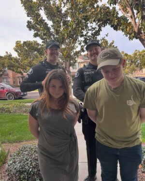 Lexi Rabe Instagram - Someone got the police called on them for loud screaming while playing Fortnite today … Logan… thank you for the officers being good sports about the whole thing! 
 **we were not arrested or handcuffed***