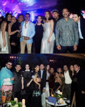 Luna Maya Instagram - A silver milestone for a golden couple! Happy 25th Anniversary, Pak @manojpunjabimd & @shania_punjabi! And congrats on @mdtv exciting new journey🥳💖

Make Up: @ryanogilvy | Hair: @ranggayusuf | Stylist: @revashion | Dress: @ivan_gunawan | Photo: @firstbintang @bartojo78