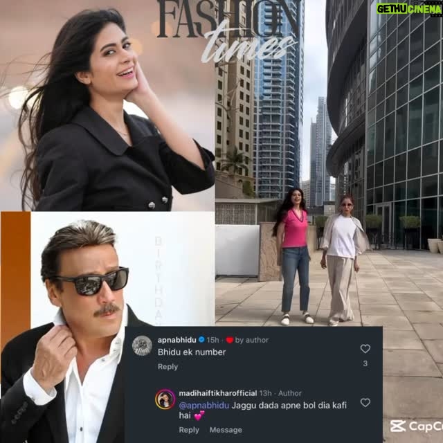 Madiha Iftikhar - 496 Likes - This heartwarming interaction between Jackie Shroff and Madiha Iftikhar reminds us of the beautiful connections that exist in the entertainment industry.
#jackieshroff #madihaiftikhar #actor #lollywood #bollywood #fashiontimesmagazine #pakistanicelebrities #pakistaniactress
@apnabhidu @madihaiftikharofficial