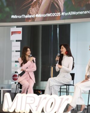 Maria Lynn Ehren Instagram - Mindset does matter! When you’re clear on your values and your vision for a better tomorrow, the steps you need to take today become so much clearer.

Kicking off #WomensDay in Bangkok with a lovely reunion and an inspiring sessions. 

Thank you for having me ka.

Lovely set from @veladebangkok 
HairMakeup @katai_makeup ✨ 

#MirrorThailand 
#MirrorIWD2025 #ForAllWomenandGirls #InternationalWomensDay
#วันสตรีสากล