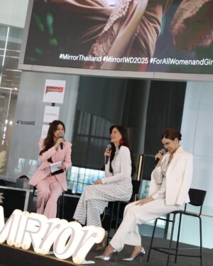 Maria Lynn Ehren Instagram - Mindset does matter! When you’re clear on your values and your vision for a better tomorrow, the steps you need to take today become so much clearer.

Kicking off #WomensDay in Bangkok with a lovely reunion and an inspiring sessions. 

Thank you for having me ka.

Lovely set from @veladebangkok 
HairMakeup @katai_makeup ✨ 

#MirrorThailand 
#MirrorIWD2025 #ForAllWomenandGirls #InternationalWomensDay
#วันสตรีสากล