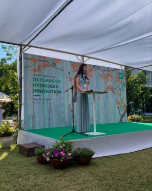 Maria Lynn Ehren Instagram - I often dream of a world that’s totally sustainable: regenerative food systems, circular fashion, and renewable energy driving our lives and transportation.
A key technology for making these dreams a reality is: green hydrogen.

With just water and electricity as an ingredient a gas is created that can take the place of conventional gas to be burnt, stored or reconverted to electricity.
We can see its applications already today, for example a hydrogen powered bike I got to ride or the first ever hydrogen powered home of Sebastian-Justus Schmidt and his family, called the Phi Suea House in Chiang Mai. 

..where I was thrilled to moderate a two-day hydrogen conference (16-17 January, 2025). 
 
Global leaders and universities from various fields, from energy and investment to education, guided us through deep discussions - not just on hydrogen, but also on finance, afforestation, carbon credits, greenwashing, and nature-based solutions like biochar. We also tackled key technical topics like regulation and policy, battery storage, and the intricate systems that make hydrogen energy possible.

Energy powers everything: our society, innovation, and daily lives. It’s time we all take a closer look at how it works.

Ps - Thank you to Sebastian & Erika, their family and team for bringing us all together at their beautiful home and this conference. 

#PSH25 #HydrogenSummit2025

Wearing @asavagroup