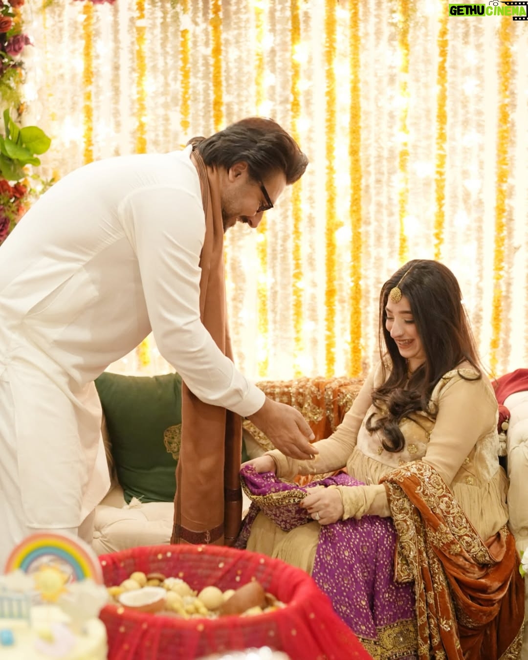 Mariyam Nafees - 115.1K Likes - • Godh Bharai 🧡
That’s all a Nano celebrating her grandchild 🥹
This beautiful intimate evening wouldn’t have been possible without my dream team. These people have been part of our lives from our Dua-e-Khair and some from even before 🫶🏻
Thank you for making the most gorgeous jora in literally two days @zartashcouture
@mahi_khan_burki 🥹 LOVE YOU!
@mahasphotographyofficial we can’t imagine our special days not being captured by you. Right emotions and feels every-single-time. You know we love you!
@arjinnovation our go-to duo in Islamabad. From our shaadi to godh-bharai - we just tell them the occasion and they look after everything. You guys are amazing! 🫶🏻
@faizas.salon for my hair and makeup - always! Just the way I want it 😘
@hajiyahyaghulamghausjewellers there’s a reason you’re our khandaani jewellers ☺️ epic pieces for epic events!
Amaan’s attire by the amazing @amiradnanofficial
| #AmYam | Godh Bharai | Coming Soon | MashAllah | Alhamdulilah |