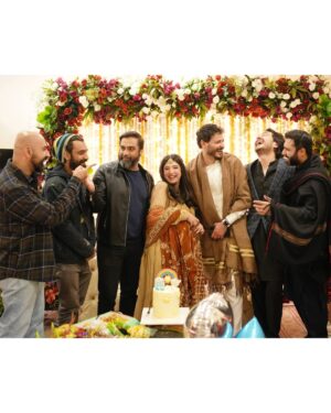 Mariyam Nafees Instagram - • Godh Bharai 🧡

That’s all a Nano celebrating her grandchild 🥹

This beautiful intimate evening wouldn’t have been possible without my dream team. These people have been part of our lives from our Dua-e-Khair and some from even before 🫶🏻

Thank you for making the most gorgeous jora in literally two days @zartashcouture 
@mahi_khan_burki 🥹 LOVE YOU!

@mahasphotographyofficial we can’t imagine our special days not being captured by you. Right emotions and feels every-single-time. You know we love you! 

@arjinnovation our go-to duo in Islamabad. From our shaadi to godh-bharai - we just tell them the occasion and they look after everything. You guys are amazing! 🫶🏻

@faizas.salon for my hair and makeup - always! Just the way I want it 😘 

@hajiyahyaghulamghausjewellers there’s a reason you’re our khandaani jewellers ☺️ epic pieces for epic events!

Amaan’s attire by the amazing @amiradnanofficial 

| #AmYam | Godh Bharai | Coming Soon | MashAllah | Alhamdulilah |