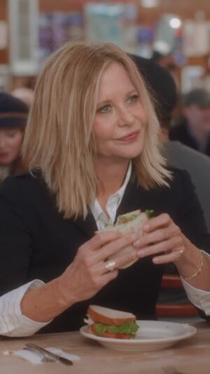 Meg Ryan Instagram - When Sally Met Hellmann’s. An unforgettable love story. 
 
#Sponsored #WhenSallyMetHellmanns #WhatShesHaving