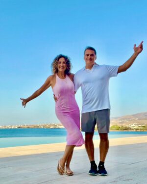 Melina Kanakaredes Instagram - Happy Valentine’s Day!♥️💗💕 Love my Greek Boy - Thanks for being my Valentine for a few years!😂🥰♥️💋