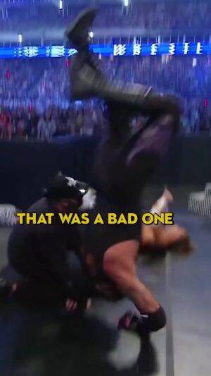 Michelle Leigh Calaway Instagram - Undertaker with a ROUGH landing at WrestleMania 25 (you might want to close your eyes @mimicalacool 😅) #wwe #wrestling #undertaker #michellemccool