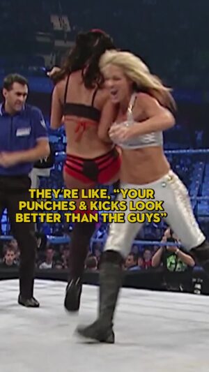 Michelle Leigh Calaway Instagram - They had to redo their match because it looked too.. good?! #wwe #wrestling #michellemccool #victoria