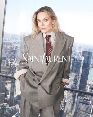 Michelle Pfeiffer Instagram - It was an absolute honor to work with @anthonyvaccarello, @ysl, and be captured by @DavidSimsofficial on the Summer 25 campaign. Thank you, ysl! xx

Hair: @hoshounkpatin 
Makeup: @gucciwestman
Styled by: @paulsinclaire