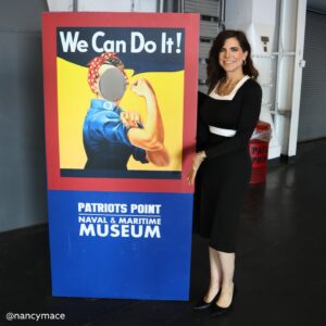 Nancy Mace Instagram - Rosie was right—we absolutely can do it! 🇺🇸

Today, we celebrate Rosie the Riveter Day.

Here’s to the women who shaped history, shattered glass ceilings, and inspired us all to aim high.
