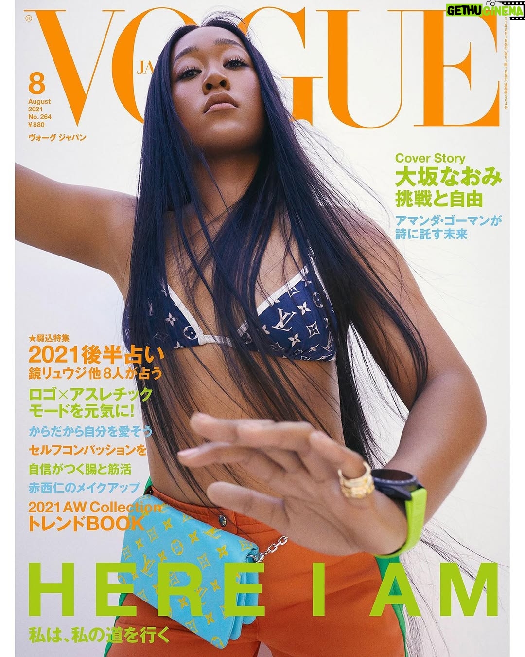 Naomi Osaka - 569.6K Likes - Hi guys. Popping out to post this @voguejapan cover, hope you’re all doing well and staying safe 🧡💚