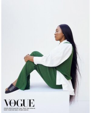 Naomi Osaka Instagram - Hi guys. Popping out to post this @voguejapan cover, hope you’re all doing well and staying safe 🧡💚