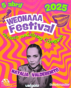 Natalia Valdebenito Instagram - 🎊💜🫢 SORPRESA 🫢💜🎊
Nos acompañó en el primer Weonaaa Festival del 2023 como moderadora de nuestro conversatorio, pero hoy se suma al cartel de comediantes del @weonaaa.fest abril  2025 nuestra querida @valdebenitonata 
Con una tremenda trayectoria nos acompañará con su trabajo y sus reflexiones que siempre dan tanto que hablar. 
Con tanta creación a su haber nos deja claro la importancia de la comedia en la sociedad, llevándola a todo chile y el 🌎 💥🎤✊ Gracias por tu trabajo Nata! 😊 🎭

🎫 YA ESTÁN A LA VENTA LAS ENTRADAS POR @ticketmastercl mastercl o en el link de nuestra BIO ✨
Corran porque enserio se van rápido

Nos vemos el 5 de abril en @teatrolacupula para reír junto a las mujeres que hacen comedia 🫰🎤💜

#WeonaaaFestival2025 
#MujeresHaciendoComedia 
#standupcomedy 
#TeatroLaCupula 
#Ticketmaster 
#5Abril