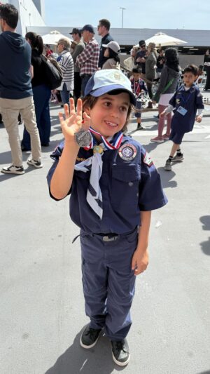 Nicole Stuart Instagram - Lots of tension built up today at the #pinwheel car derby for Cub Scouts at  #petersoncarmuseum lots of prep all week on the car and the competition was fierce today ~ proud to say our boy Keaton came in 2nd place 🥈🏅🏆🏆🏆🏆