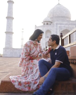 Niharika Dash Instagram - In the shadow of the Taj Mahal, where love stands timeless, we create our own forever. Every moment with you is a masterpiece, etched in my heart. 🧿❤️

#ForTajMahalLoveCouplesPaika #Love #TajMahal #CoupleGoals #ForeverTogether #TimelessLove #Memories #WondersOfTheWorld #TajMahalLove #CoupleInLove #InLoveWithYou #DreamsComeTrue #togetherforever