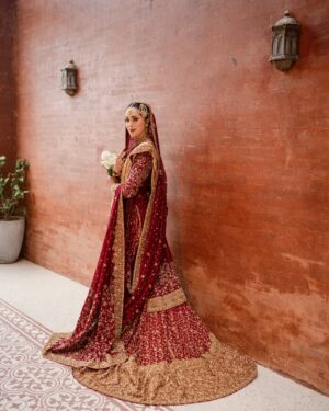 Nimra Khan Instagram - Nimra. ✨❤️

Makeup campaign for @nora_e_beauty_salon 🕊️ 
Dress by : @shakeelsbyzeeshandanish 
Jewellery by @zevargram 
Styling/Reel by @harry_events_and_pr @harry_majid_mughal 
@ayeshaijazphotography