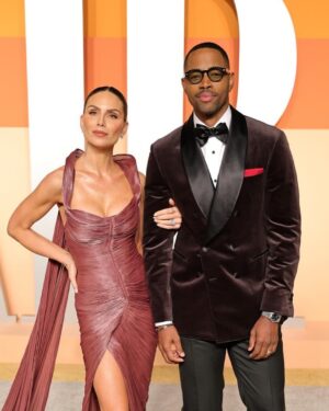 Nina Seničar Instagram - Thanks for having us, had a blast as always!🤎
@vanityfair 

Styled by: @_alissaburman 
Dress: @marmarhalim 
Shoes: @gianvitorossi 
Jewelry: @grazielagems @effyjewelry @retrouvai 
Thank you @luciodirosa @margosiegelpr 
Make up: @abramovicm 
Hair: @disko_hair