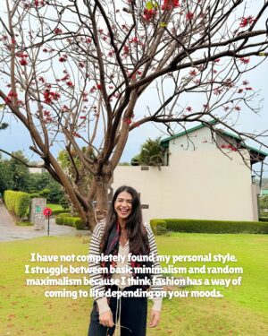Nishtha Gandhi Instagram - All of these realisations and journaling happens when you spend time with your self ✨🥰 

The calmness, the weather, escaping the ordinary felt like a dive into my deepest fears, realisations and desires. 

That’s why I love leaving my city every once in a while, even if it’s a short ride away- it gives me a reason to reflect on life, and recoup my thoughts and make note so I can emerge as a better person.

What is that one thing you’re not ashamed to admit? Let’s chat in the comments? ✨

Thanks for having us @namah_jimcorbett 
.
.
weekendgetaway monologue coupletravel travelbloggerlife travelstories jimcorbett
