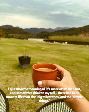 Nishtha Gandhi Instagram - All of these realisations and journaling happens when you spend time with your self ✨🥰 

The calmness, the weather, escaping the ordinary felt like a dive into my deepest fears, realisations and desires. 

That’s why I love leaving my city every once in a while, even if it’s a short ride away- it gives me a reason to reflect on life, and recoup my thoughts and make note so I can emerge as a better person.

What is that one thing you’re not ashamed to admit? Let’s chat in the comments? ✨

Thanks for having us @namah_jimcorbett 
.
.
weekendgetaway monologue coupletravel travelbloggerlife travelstories jimcorbett