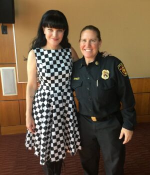 Pauley Perrette Instagram - LAFD CHIEF CROWLEY.
Bad ass #firefighter 
Excellent human.
My Friend. 
Firefighter Family.
#KristenCrowley #LAFDstrong