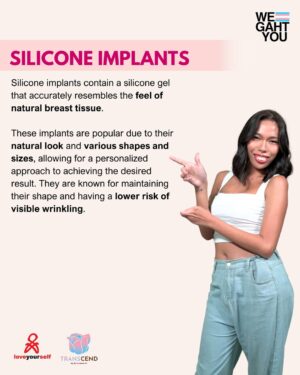 Pipay Kipay Instagram - Dito sa TRANScend, #weGAHTyou!

Alamin natin ang step-by-step overview ng Breast Augmentation Surgery for Transwoman.

Step 3: Choosing the right implants

Ang tamang implant ay makakatulong sa iyo na makuha ang nais na laki, hugis, at balanseng itsura na akma sa iyong katawan. Mahalaga din ang tamang pag-pili ng iyong breast implants upang mabawasan ang mga maaring panganib ng komplikasyon ng Breast Augmentation Surgery.

Kapag ikaw ay pamilyar sa mga uri ng implants, malalaman mo ang mga limitasyon at posibleng resulta. Makakatulong ito sa iyo na magkaroon ng mas realistic at mas positibong pananaw sa resulta ng operasyon.

Para sa inyong ligtas na transitioning journey, maaaring magpakonsulta ng LIBRE sa aming mga community centers! 

Mag-book lang ng appointment gamit ang link na ito: 
bit.ly/lybooking

#TRANScendByLoveYourself
#LoveYourselfPH