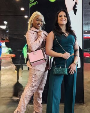 Priscilla Zuniga Instagram - #throwbackthursday to Valentine’s Day with my sweet girl, my forever valentine @diamantelax 🥰💗 this year we took a trip for Valentine’s Day to New York! We have been OBSESSED with Wicked so we decided to see the broadway play and OMG! Is it possible to fall more in love?! This second movie… if you know you know! But anyway we planned everything including our outfits and accessories, it all came together so perfectly! We have to go see it again! Long story short, the trip was amazing! We are ALOT of amazing food but it’s New York so it was FREEZING 🥶 but made it through! I love you so much sweet girl 😘💗 thank you for a unforgettable Valentine’s Day ❤️💗💚